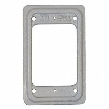 APPLETON ELECTRIC Cast Box Extension Gray 1-Gang, 10L110