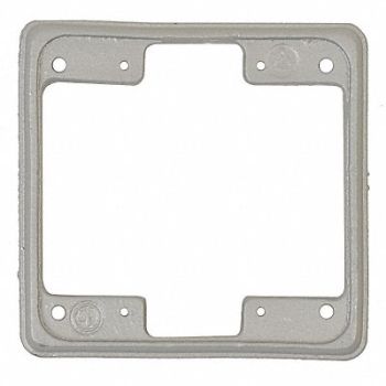APPLETON ELECTRIC Cast Box Extension Gray 2-Gang, 10L116