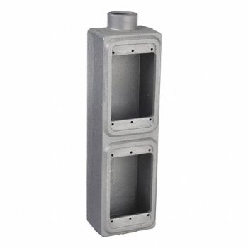 APPLETON ELECTRIC Weatherproof Box 2Gang 3/4 Hub 40cu. in, 10L118