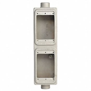APPLETON ELECTRIC Weatherproof Box 2Gang Iron 40cu. in, 10L132