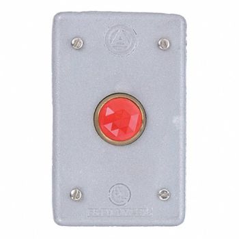 APPLETON ELECTRIC Weatherproof Cover with Red Jewel, 10L157