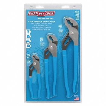 CHANNELLOCK Tongue and Groove Plier Set Dipped 3Pcs., 10N537