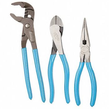 CHANNELLOCK Plier Set Dipped 3 Pcs, 10N539