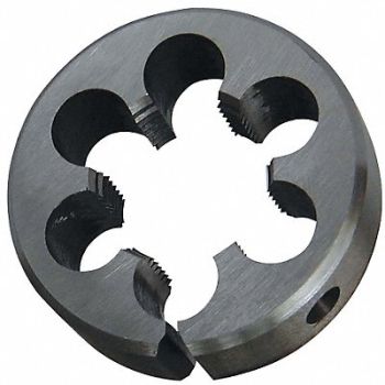 WESTWARD HSS Round Adjustable Die 1 In 6 32 Pitch, 10N563