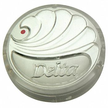DELTA Faucet Handle Buttons Hot Acrylic PK10, 10N720