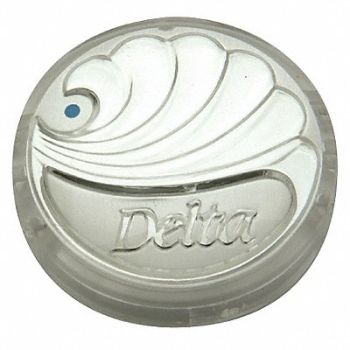 DELTA Faucet Handle Buttons Cold Acrylic PK10, 10N721