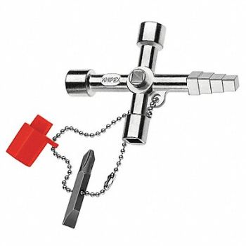 KNIPEX Control Cabinet Key Multi Bit 6 19/64 In, 10N805
