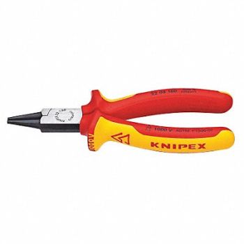 KNIPEX Needle Nose Plier 6-1/4 L Smooth, 10N851