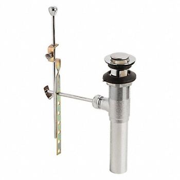 GERBER SinkDrain D 1/4 L 8-7/16 Bras Plstc SS, 10R226