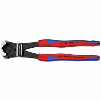 KNIPEX End Cutting Nipper Center Cut 8 In, 10T965