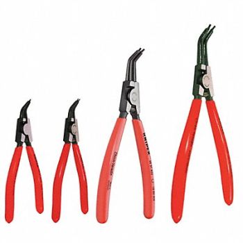KNIPEX Retaining Ring Plier Set 45 Deg 4 pc, 10U092