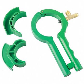 GRAINGER APPROVED Side Can Tap Manual Green, 10U329