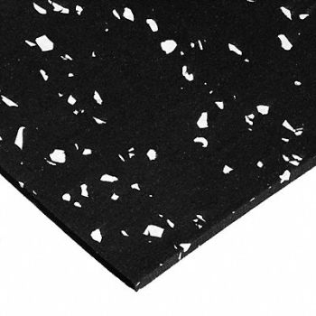 GRAINGER APPROVED K5265 Recycled Rubber Sheet 60A 4 x4 x1/16, 10U452