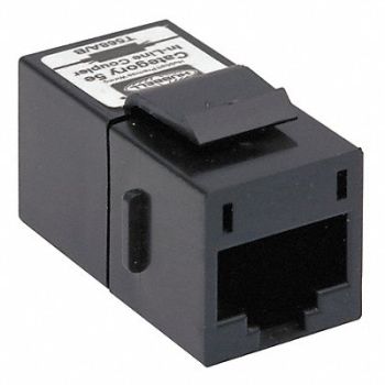 HUBBELL PREMISE WIRING AV Connector 5E Black, 10X323