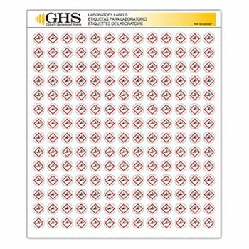 GHS SAFETY Label Gloss Paper Exploding Bomb PK1820, 10X357