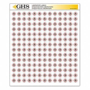 GHS SAFETY Label Flame Gloss Paper PK1820, 10X359