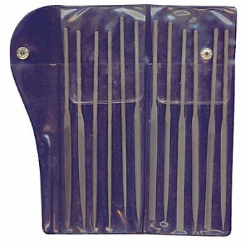 WESTWARD Needle File Set 1 Cut 7.2 In 12 Pc, 10Z664