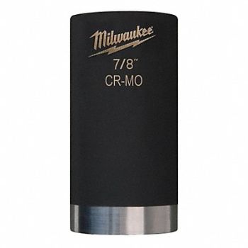MILWAUKEE Impct Skt Steel Blk Chrm 13/16 in, 10Z794