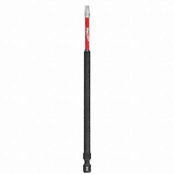 MILWAUKEE Insert Bit 1/4 Square Recess #2 6, 10Z782