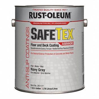 RUST-OLEUM H7191 Floor/Deck Coating Navy Gray 1 gal Can, 10Z901