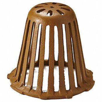 SMITH LIGHT COMMERCIAL Roof Drain F/110 Cast Iron Dome 6inH, 45DR95