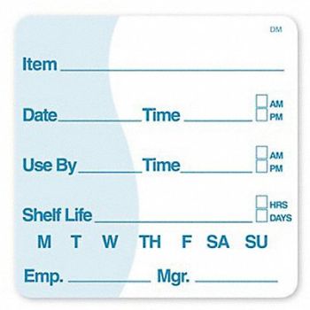 DAYMARK Food Safety Label White 2 in H 1000pk, 800MY3