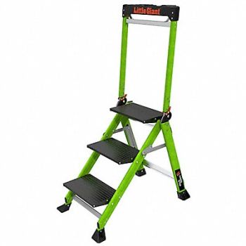 LITTLE GIANT Fiberglass Step Stool Capacity 375 lb, 797FY3