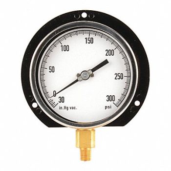 GRAINGER APPROVED D8433 Compound Gauge General Purpose 4-1/2 In, 11A494
