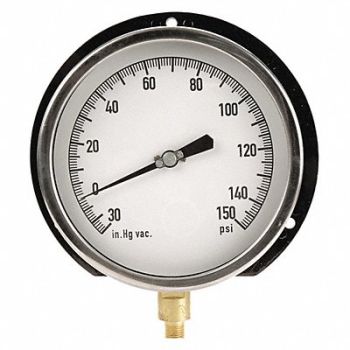 GRAINGER APPROVED Compound Gauge General Purpose 6In 150, 11A511