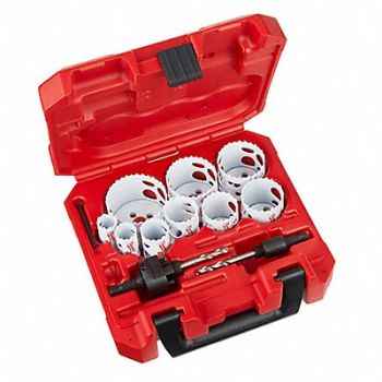 MILWAUKEE Hole Cutter Kit Range 11/16 to 15/16, 11C836