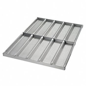 CHICAGO METALLIC Sub Sandwich Roll Pan 10 Moulds, 11K103