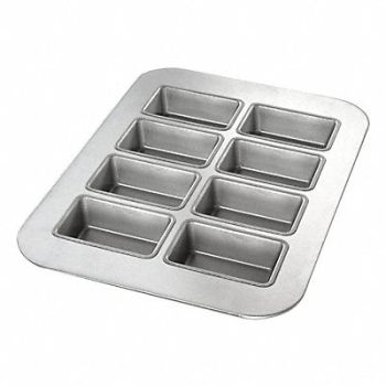 CHICAGO METALLIC Mini Loaf Pan 8 Moulds, 11K123