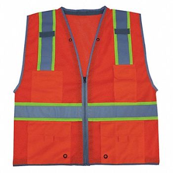 CONDOR High Visibility Vest Class 2 4XL Orange, 11K787