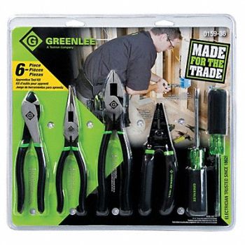 GREENLEE General Hand Tool Kit No of Pcs. 6, 11L581