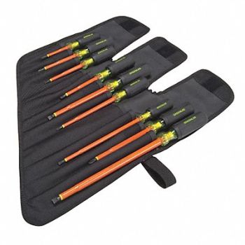 GREENLEE Insulated Screwdriver Set NmPcs9, 11L601