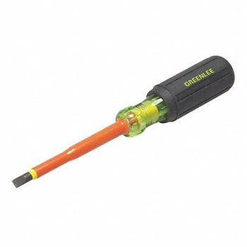 GREENLEE Insltd Slotted Screwdriver 1/4 in, 11L602