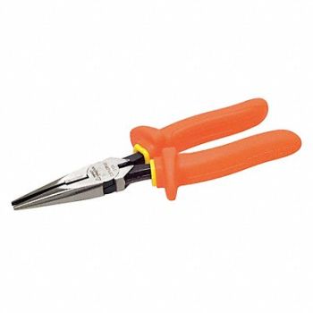 GREENLEE Long Nose Plier 8 L Smooth, 11L621