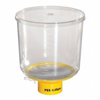 LAB SAFETY SUPPLY 1000mL BottleTop Filter 0.45um 90mm PK24, 11L837