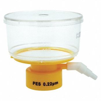 LAB SAFETY SUPPLY 250mL Bottle Top Filter 0.22um 50mm PK24, 11L839