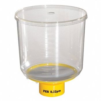 LAB SAFETY SUPPLY 1000mL BottleTop Filter 0.22um 90mm PK24, 11L841