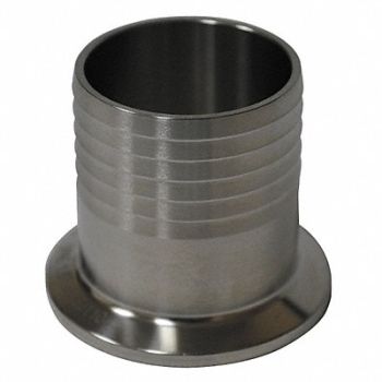 GRAINGER APPROVED Adapter Clamp x Hose Barb T316L SS, 11P766