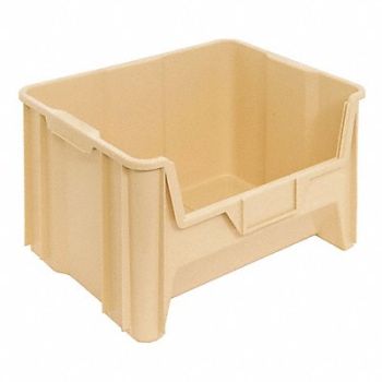 QUANTUM STORAGE SYSTEMS Bin Ivory Polyethylene 12 7/16 in, 11M622