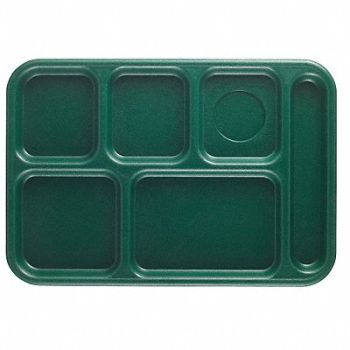 CAMBRO Tray w/ Compartments 10x14 Green, 11N690