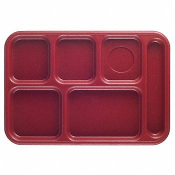 CAMBRO Tray w/ Compartments 10x14 Cranberry, 11N692