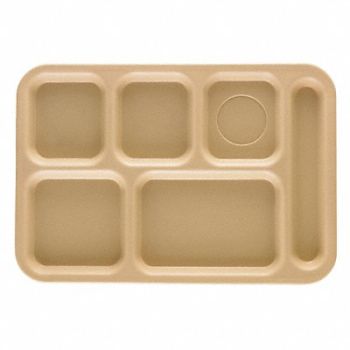 CAMBRO Tray w/ Compartments 10x14 Tan, 11N693