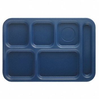 CAMBRO Tray w/ Compartments 10x14 Navy Blue, 11N694