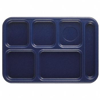 CAMBRO Tray w/ Compartments 10x14 Navy Blue, 11N697