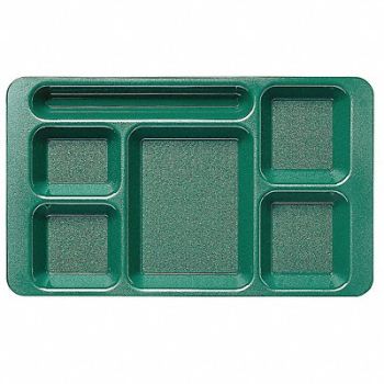 CAMBRO Tray w/ Compartments 9x15 Green, 11N699