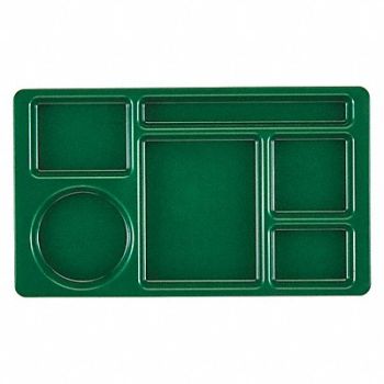 CAMBRO Tray w/ Compartments 8-3/4x15 Green, 11N701
