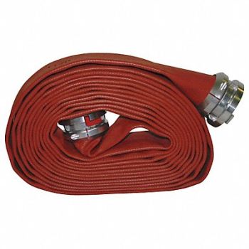 JAFRIB Fire Hose 50 ft Red Rubber, 11N801